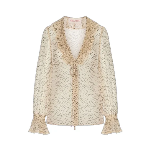 Ruffled Polka Dot Blouse