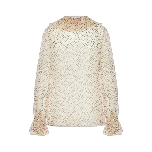Ruffled Polka Dot Blouse