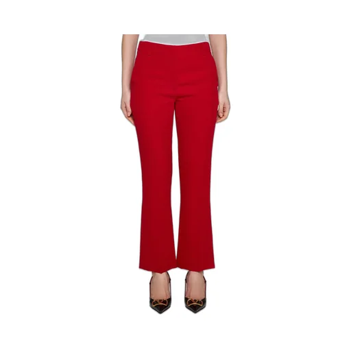 High-Waisted Flared Trousers