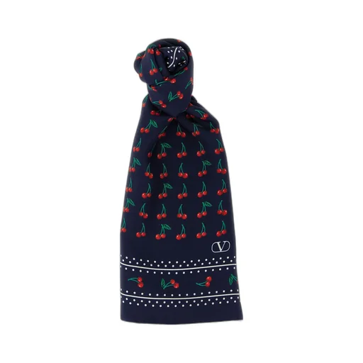 Scarf With Cherry Print