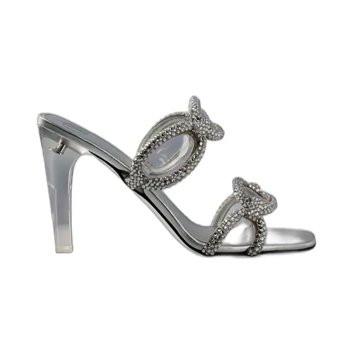 Mules With Crystal Embellishments