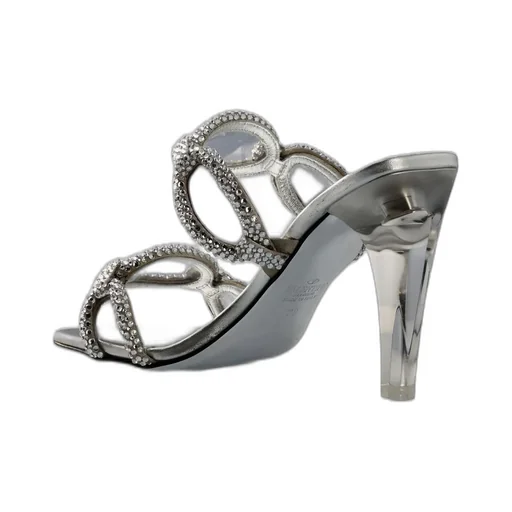 Mules With Crystal Embellishments