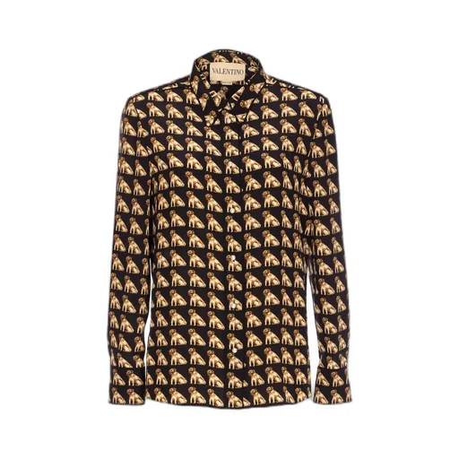Printed Button-Up Shirt