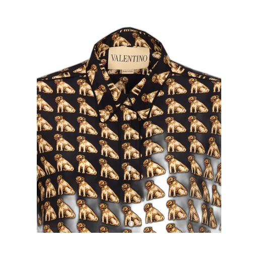 Printed Button-Up Shirt