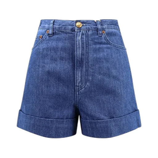 High-Waisted Denim Shorts