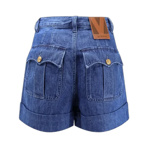 High-Waisted Denim Shorts