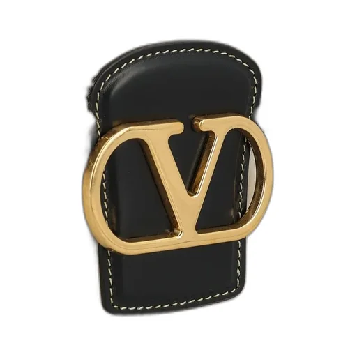 Vltn Tag Shearling Crossbody Bag