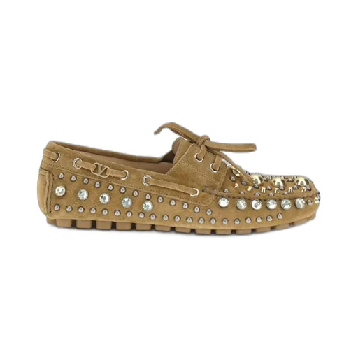 Studded Suede Loafers