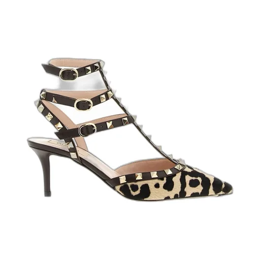 Rockstud Ankle Strap Pump