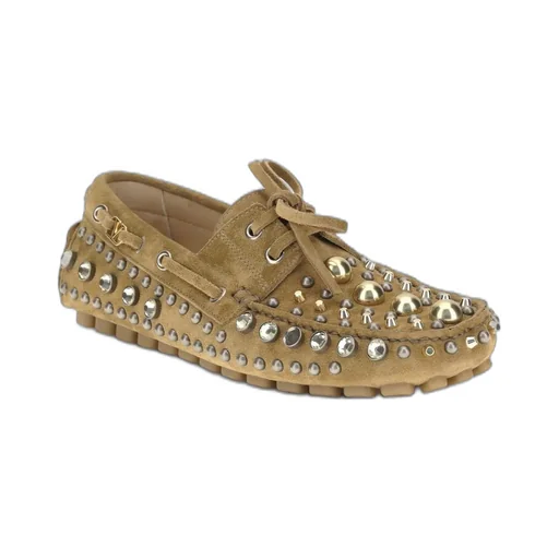 Studded Suede Loafers
