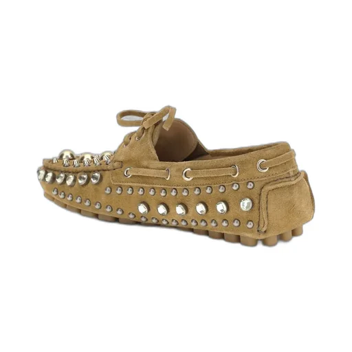 Studded Suede Loafers