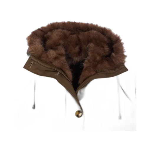 Hooded Parka With Faux Fur Trim