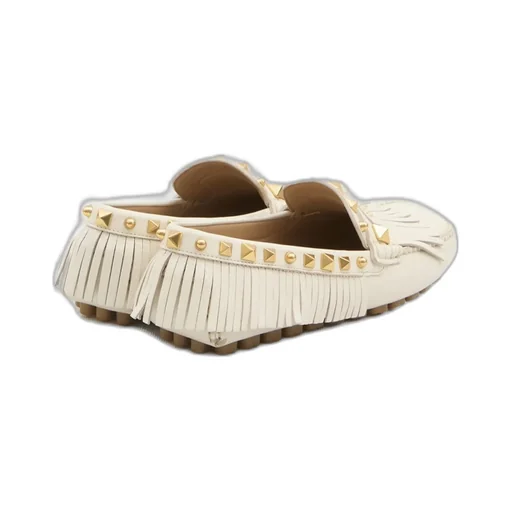 Loafers With Fringes And Studs