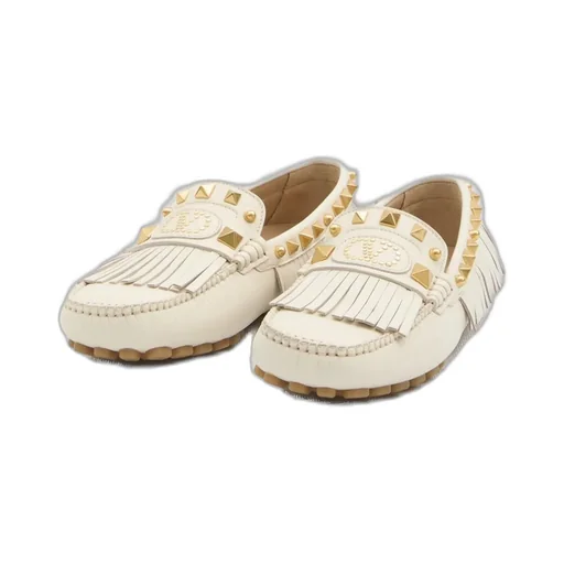 Loafers With Fringes And Studs