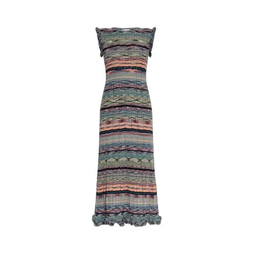 Striped Knit Maxi Dress