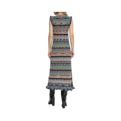 Striped Knit Maxi Dress