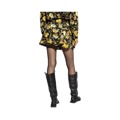 Floral Print Pleated Mini Skirt
