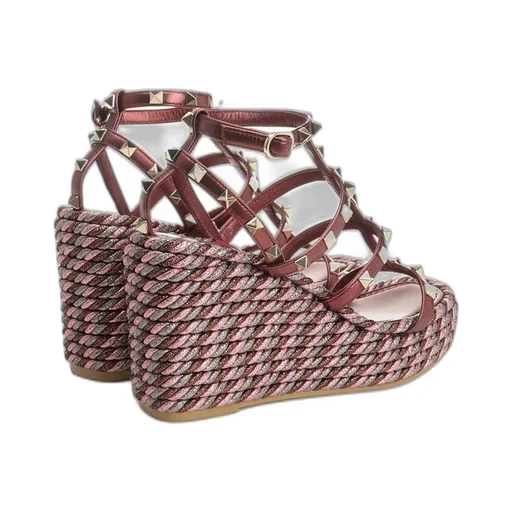 Studded Wedge Sandals
