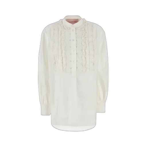 Ruffled Cotton Poplin Shirt