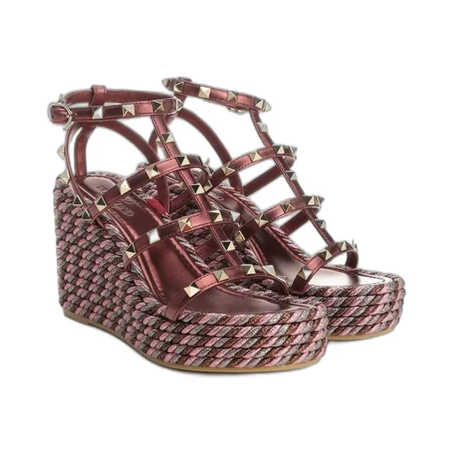 Studded Wedge Sandals