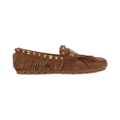 Mocassins With Fringes And Studs