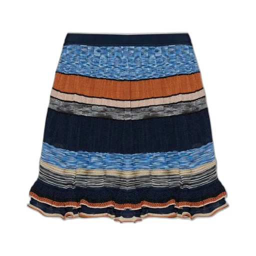 Pleated Knit Skirt