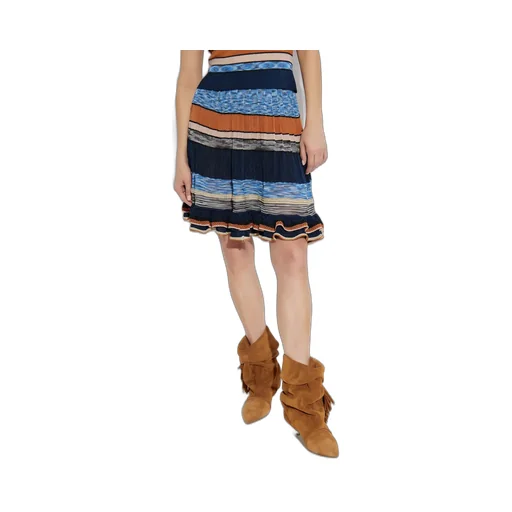 Pleated Knit Skirt