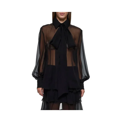Sheer Shirt With Bow