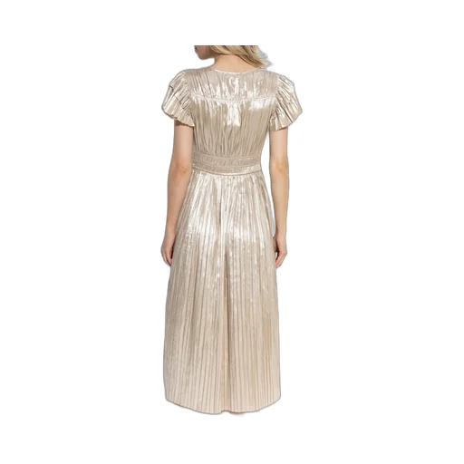 Pleated Metallic Dress