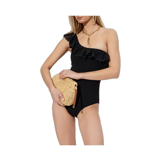 One-Shoulder Swimsuit With Ruffle Trim