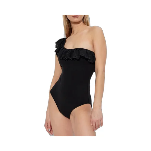 One-Shoulder Swimsuit With Ruffle Trim