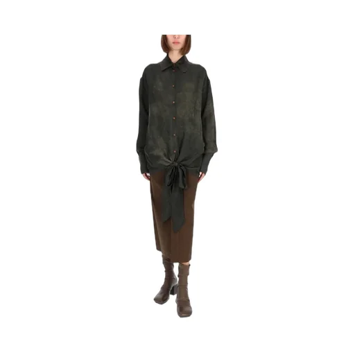 Oversized Tie-Front Shirt