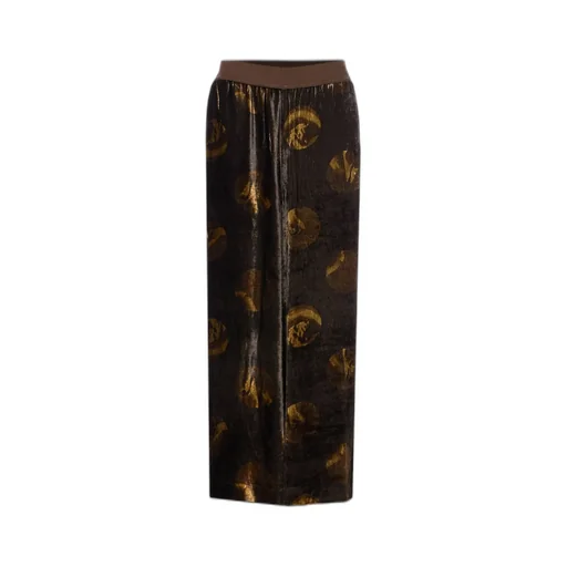 Velvet Wide-Leg Trousers