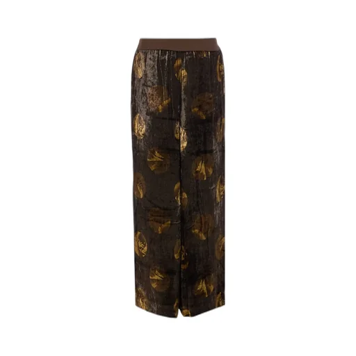 Velvet Wide-Leg Trousers