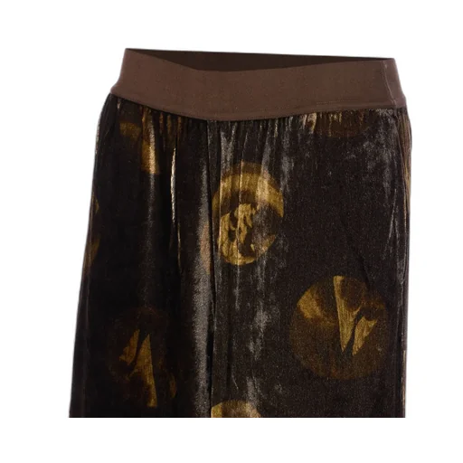 Velvet Wide-Leg Trousers