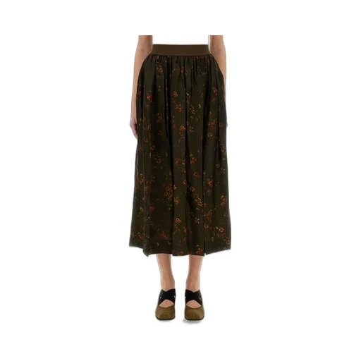 Floral Print Midi Skirt
