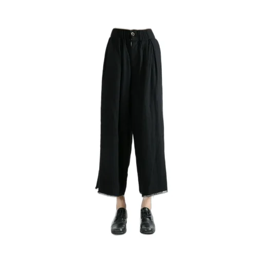 Wide-Leg Cropped Pants