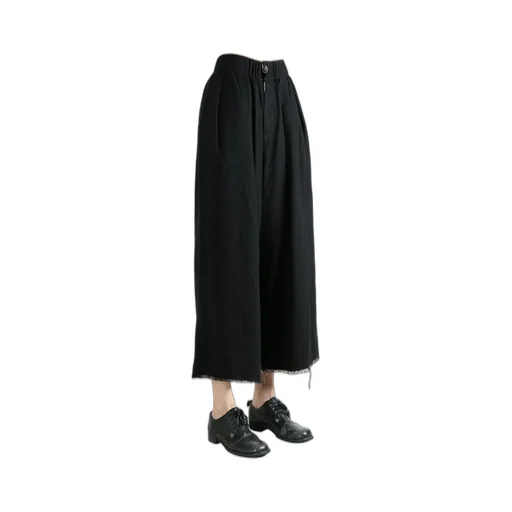Wide-Leg Cropped Pants