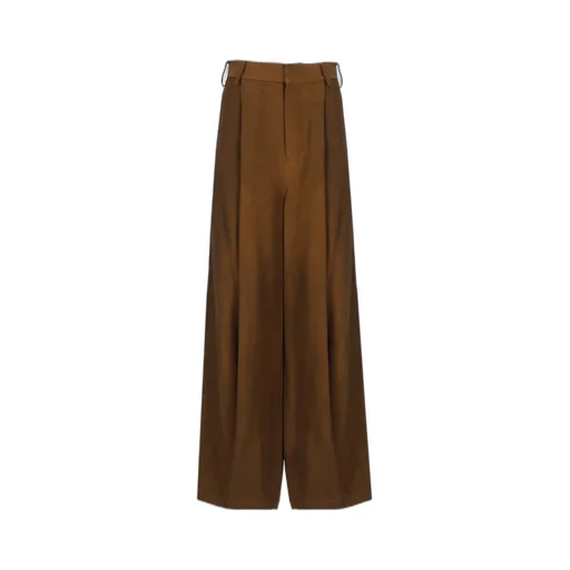 Wide-Leg Pleated Trousers