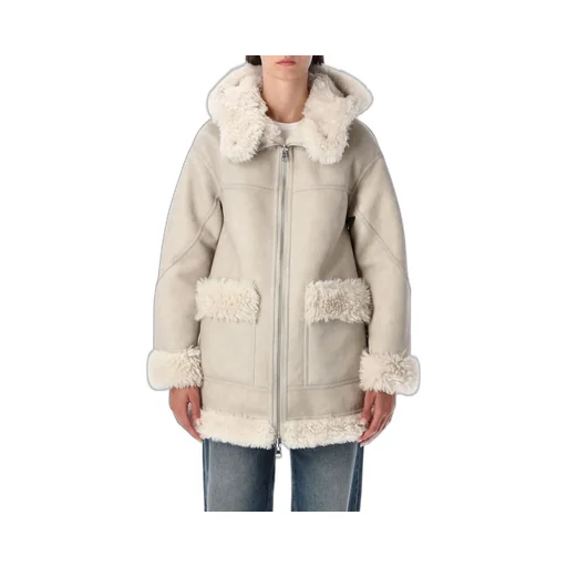 Shearling Trimmed Coat
