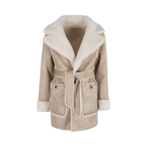 Shearling Trim Coat