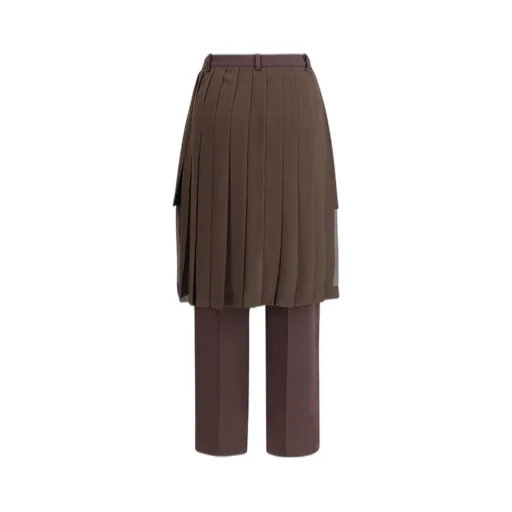 Pleated Overlay Trousers