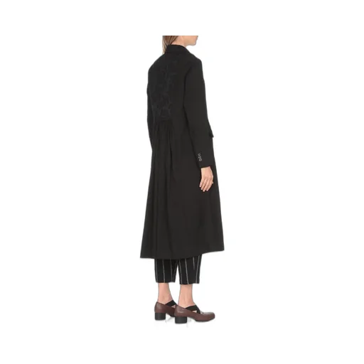 Double-Breasted Coat With Jacquard Detail