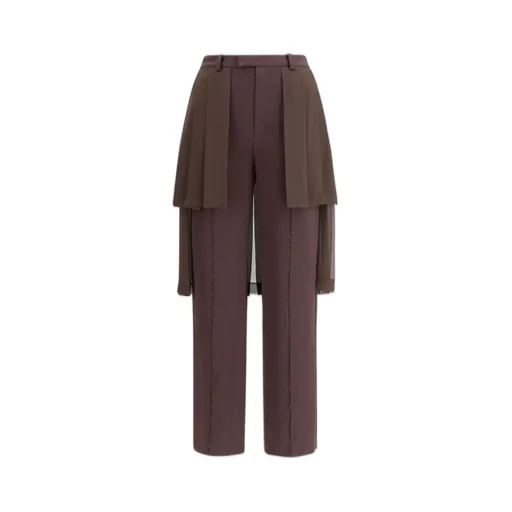 Pleated Overlay Trousers
