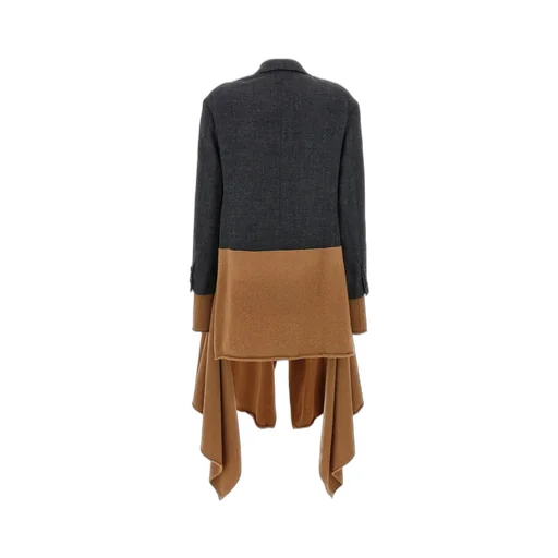 Asymmetric Wool Blend Blazer