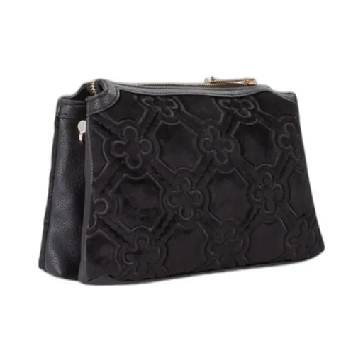 Quilted Velvet Crossbody Bag