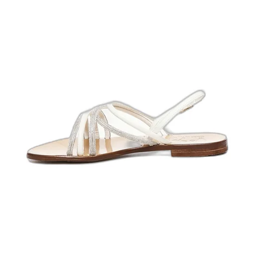 Flat Sandals With Rhinestones