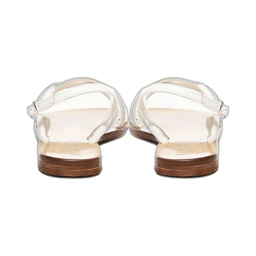Flat Sandals With Rhinestones