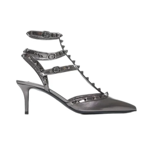 Studded T-Strap Heels
