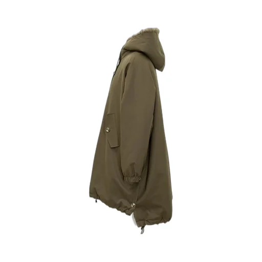 Parka With Hood And Fur Trim